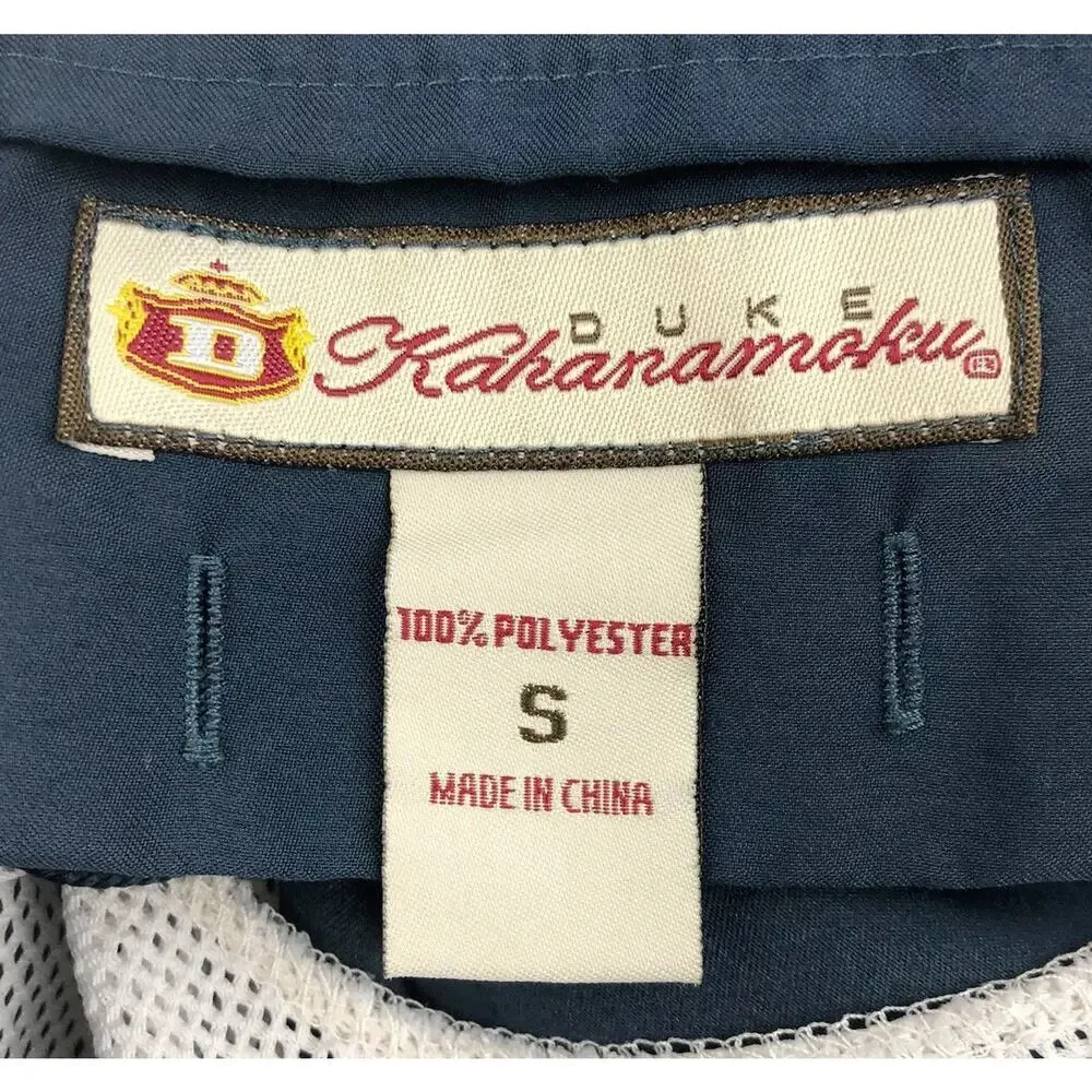 DUKE KAHANAMOKU Shorts Swim Suit Trunks Mens SZ Small Blue